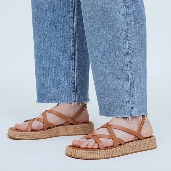 NIB Madewell The Sabina or Havana Flatform Sandal Desert Camel - Picture 4 of 10